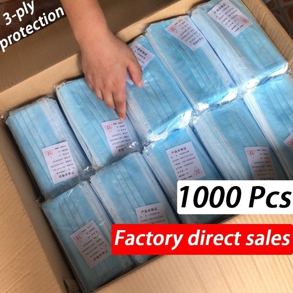 3 Layers Disposable Face Mask Dust and Fog Protection Masks Breathable Masks Anti PM2.5 Face Mouth Masks