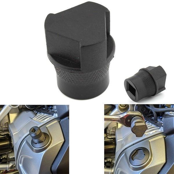 1PCS Black Motorcycle 3-8" Socket Removal Tool Oil Filler Tool ABS for BMW R1200GS - R1250GS All Years Motorcycle accessories