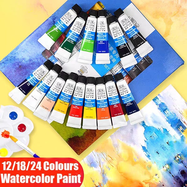 12-18-24 Colors Professional Watercolor Paint Premium Water Color Pigment for Artist Painting Drawing Art Supplies