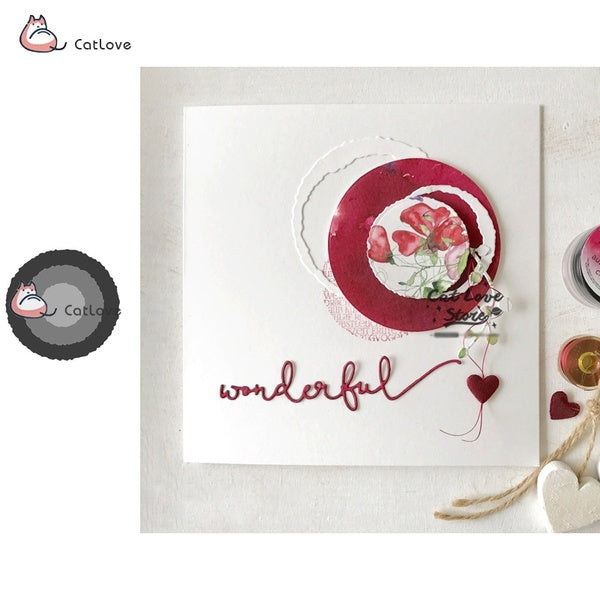 3PCS Circle Frame Metal Cutting Dies Stencils For DIY Scrapbooking Paper Card Decorative Craft Dies Embossing Die Cuts New 2019