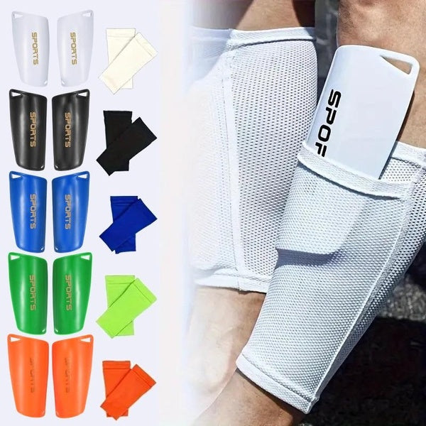 Kids Youth Soccer Shin Guards Set, Shin Pads and Shin Guard Sleeves for Kids Youth for Football Games, EVA Cushion Protection Reduce Shocks and Injur