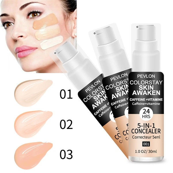 Liquid Foundation Set for Normal-Oily Skin Makeup, Makeup, Concealer Serum 10, 20, 30ML