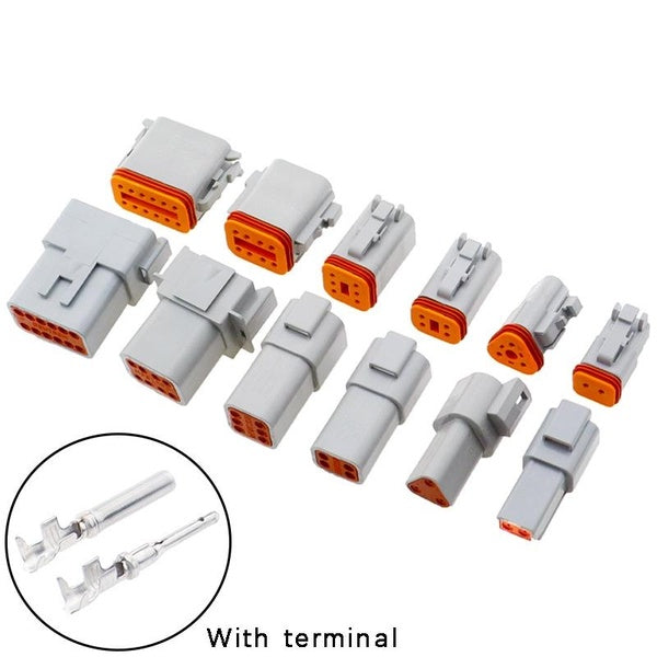 1 Set Deutsch DT04-2P-DT06-2S 2P 3P 4P 6P 8P 12P Terminals Engine Gearbox Waterproof Electrical Connector for Car Bus with Pins