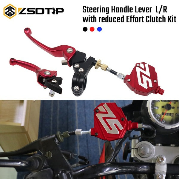 ZSDTRP Moto Universal Short Brake & Clutch Handlebar Lever with easy pull clutch for Motocross Pitbike Dirt Pit Bike Motorcycle Parts