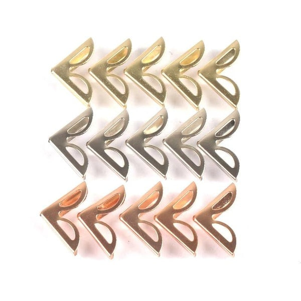 50pcs 16x16x2.5mm Clouds Hollow Metal Corners DIY Crafts Scrapbooking Embellishment Albums Books Decoration C2206