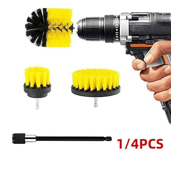 1-4 Pcs Power Scrubber Brush Drill Brush Set, Power Scrubber Wash Cleaning Brushes Tool Kit, Clean All Purpose Drill Brush for Coulis Floor Tub Showe