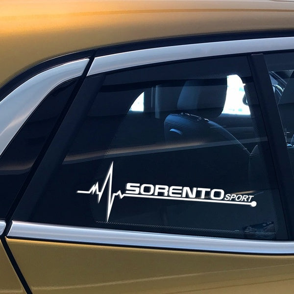 2PCS Auto Decor Reflective Graphical Vinyl Decals Car Side Window PVC Stickers For Kia Sorento Auto Window Trim Car Accessories