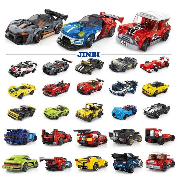 Racing Car Series Building Block Speed Sports Vehicle Technical Model Assembly MOC Bricks Toys for Birthday Christmas Gifts Kids