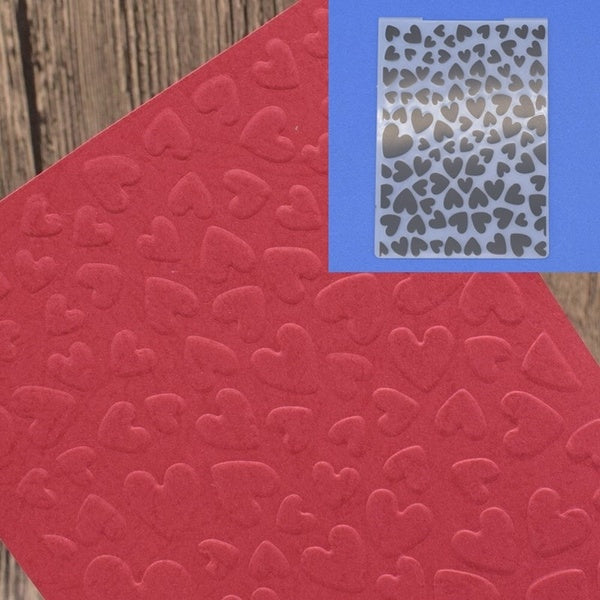 Plastic Embossing Folder Heart Stamps Template For Scrapbooking Photo Album Paper Card Making Decoration