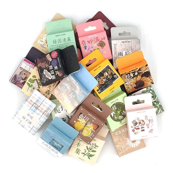 1 Box Stationery Stickers Seal Decorative Stickers Scrapbooking Diary Diy Bullet Journal Plant Flower Travel Retro Stickers