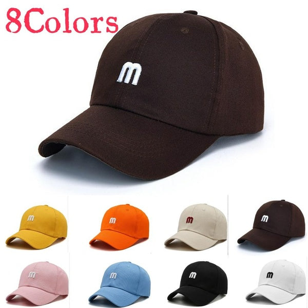 Baseball Cap Embroidered M Baseball Cap For Women Men New Spring Summer Cotton Solid Sunhat Sports Snapback Caps Fashion Hip Hop Fishing Hat