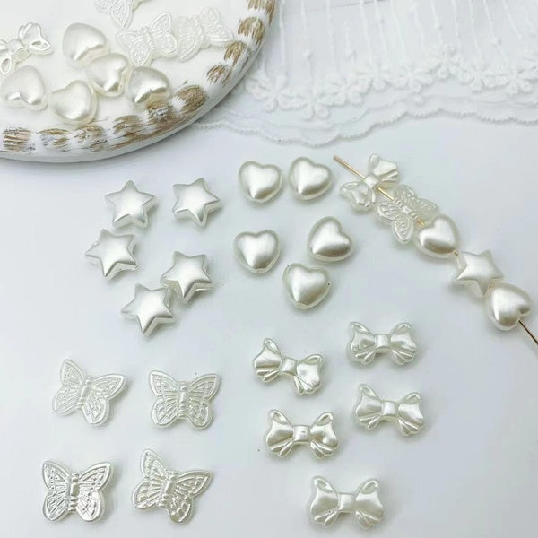 Heart Butterfly Imitation Pearl Beads For Jewelry Making DIY Accessories Matron Inn