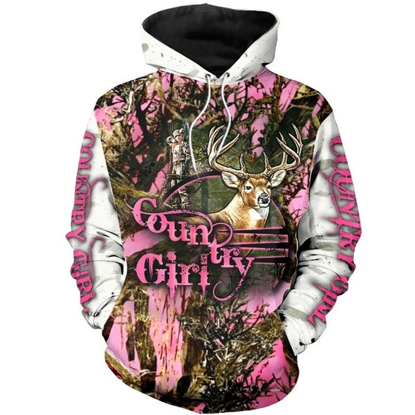 New 3D Print Animal Deer Hunter Men Women Casual Hoodie Streetwear Tops S-5XL