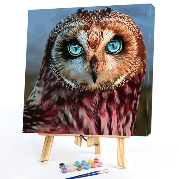 Owl FIYO Diy Paint by Numbers Kits for Adults and Kids Beginner on Canvas Fashion Oil Painting Wall Art for Gift( No Frame )