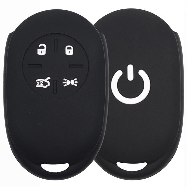Pour Fiat 500 500e 2020 21 22 23 télécommande intelligente 4 boutons Silicone clé de voiture alliage Zinc chaîne anneau porte-coque Ca se couverture
