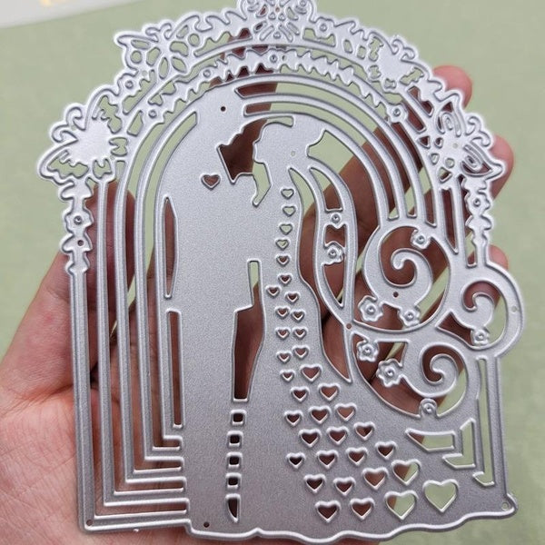Bride and Groom Wedding Party Design Style Metal Cutting Dies DIY Scrapbooking Embossing Stencil Paper Craft Album Template