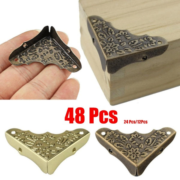 37mm Métal Livre Scrapbooking Albums Menus Dossiers Antique Bronze Notebook Coin Protecteurs Coin Protection (12-24-48 Pcs)