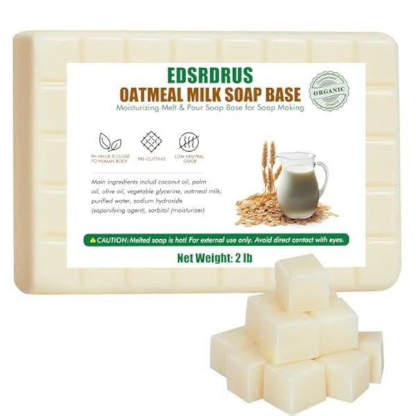 Scent Soap Base Diy Handmade Soap With Goat Milk-Honey-Peach-Cologne-Shea Butter-Aloe Vera-Oatmeal Milk & Coconut Oil, Moisturizing Melt And Pour Soa