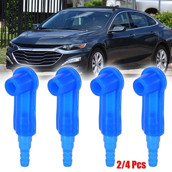 X AUTOHAUX 2-4 Pcs Oil Pumping Pipe Car Brake System Fluid Bleeder Connector Oil Drained Quick Exchange Tool Oil Filling Equipment Blue Brake Oil Exc