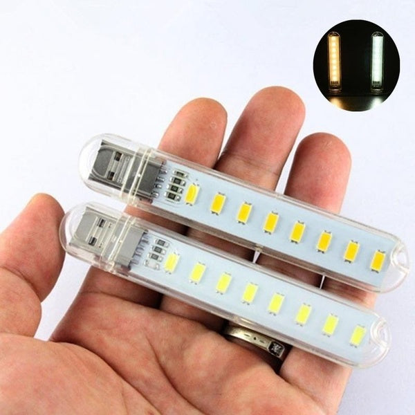 Nouveau 8 LED Mini lampe USB Portable DC 5V Camping USB éclairage pour PC portable Mobile Power Bank Gadget