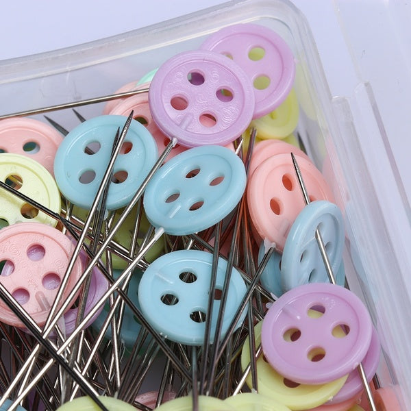 100Pcs Head Pin Sewing Pin Patchwork Quilting Buttons Colorful Mini Head Needles DIY Craft Home Supplies Sewing Accessories