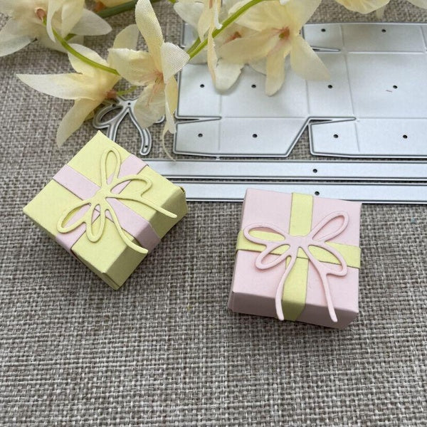 3D Gift Box Metal Cutting Dies Stencils For DIY Scrapbooking Decorative Embossing Handcraft Die Cutting Template Mold