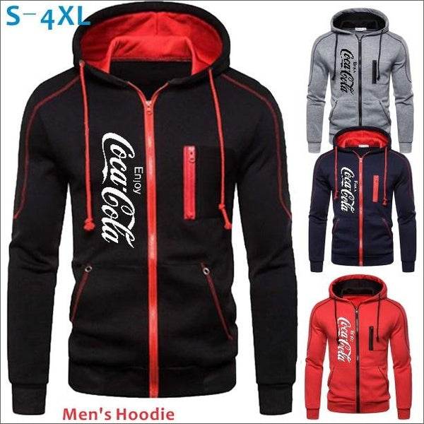 Newest Coca-Cola Cashmere Sweatshirts Winter Cotton Hoodie Men Women Fashion Clothes Jacket S-4XL
