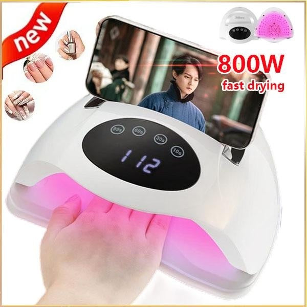 New upgrade! 800W High Power 72 UV LED Nail Dryer Machine Portable Home Use Professional Lamp for Quick Dry Gel Nail Polish