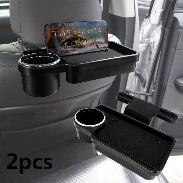 Car Seat Back Headrest Organizer Storage Tidy Travel Universal Cup Holder Bottle Drink Food tray Desk Table Phone Mount Stand Auto Accessoires 2PCS