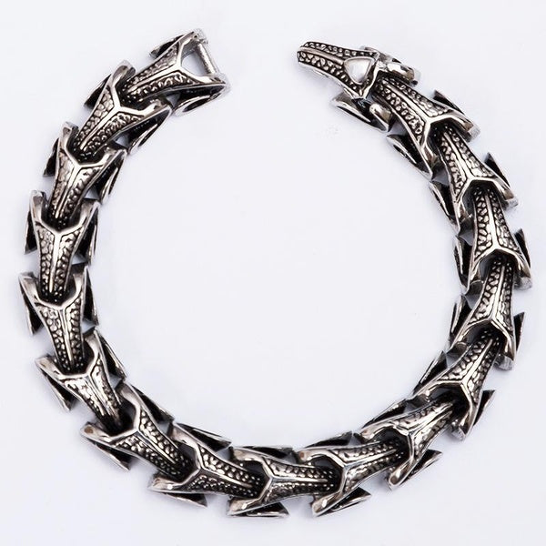 Cool Solid Stainless Steel Dragon Keel Chain Man Bracelet for Men Punk Rock Men's Boys Bracelets & Bangles Jewellery Gothic