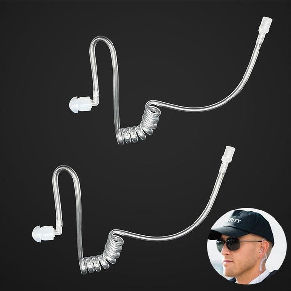 LSENG Tube de remplacement pour casque de talkie-walkie sans fil Tube de son caché transparent Bouchons d'oreille de remplacement pour casque Tube tr