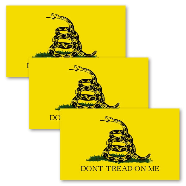 Anley 5" X 3" Don't Tread on Me Decal 3Pcs - Car and Truck Reflective Bumper Stickers - 3 Pack Set