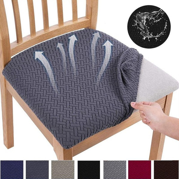 1-2-4pcs Stretch Seat Covers For Dining Room Chair Seat Slipcovers Kitchen Chair Covers
