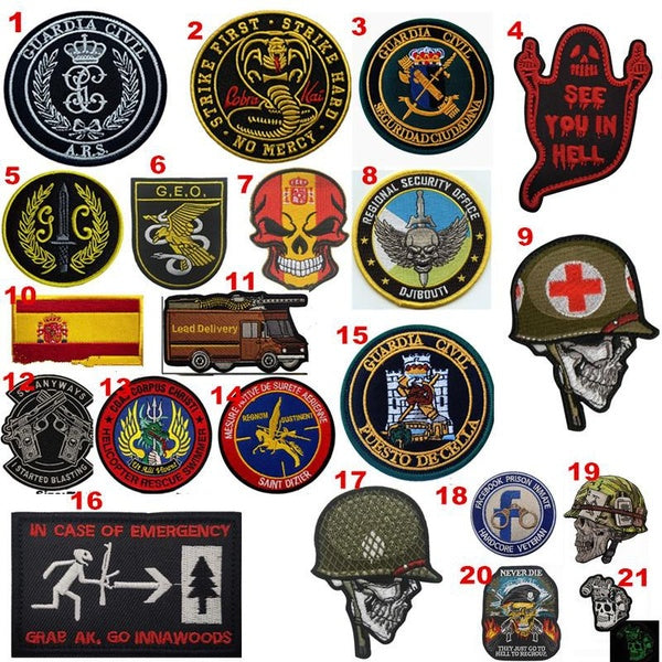 Spain Badge Embroidered Patches Decorative Clothes Hook Sticker Patch for Backpacks Caps Insignia Accessories