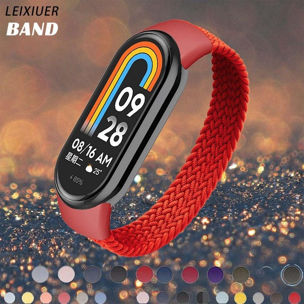 YuiYuKa Elastic Braided Nylon Band for Xiaomi Mi Band 8 Accessories Watchbands Replacement Strap Bracelet Belt for Miband 8 NFC Matron Inn