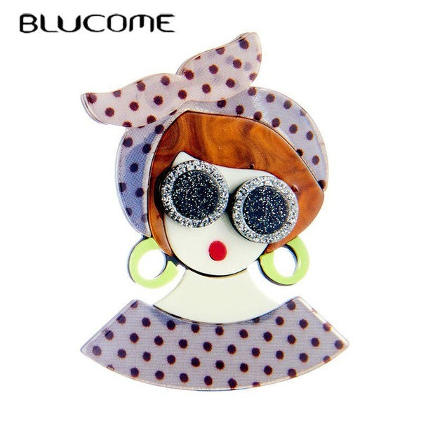 Blucome 2023 New Acrylic Ladies Elegant Temperament Fashion Brooch Eyes Girls Couple Party Accessories Gift Brooch Wholesale Matron Inn