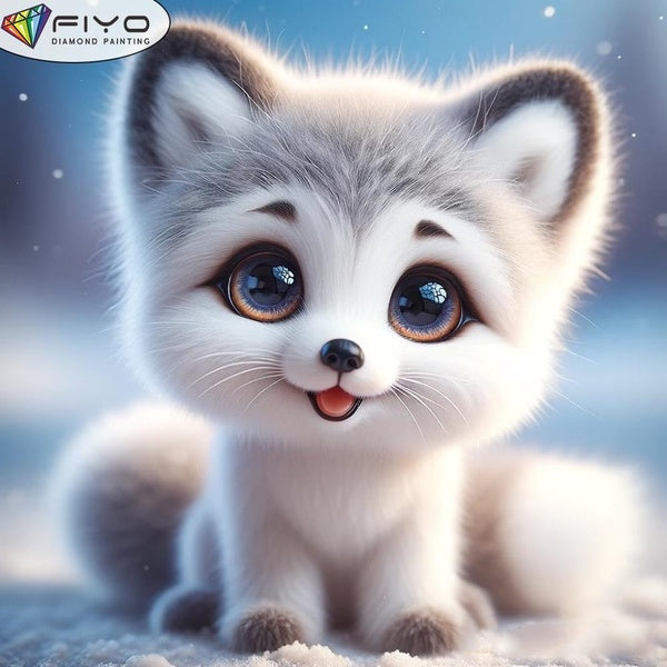 FIYO DIY 5D Cute Animal Diamond Painting Full Drill with Number Kits Home and Kitchen Fashion Mosaic Diamond Painting Canvas Wall Decoration Gift Cra