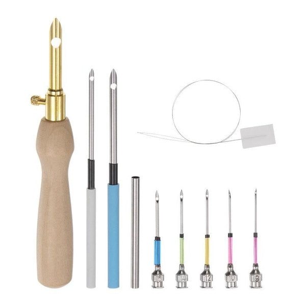 Adjustable Punch Needle Kits, 8 Sizes Wooden Handle Embroidery Pens