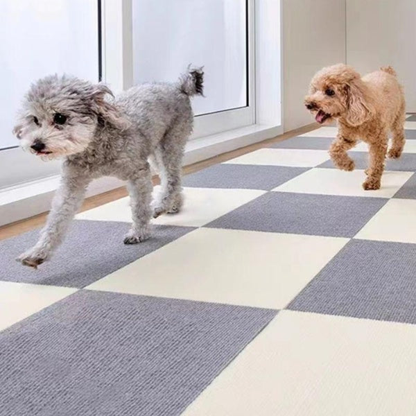 10pcs, Spliceable Easy Washable Skidproof,Square Floor Mat,Self-Adhesive Splicing Carpet,Non-slip Small Rug For Badrooms Kitchens Hall Livingrooms Pe