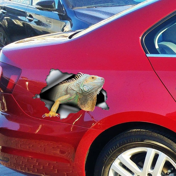 3D Iguana Sticker Waterproof Funny Car Truck Window Bumper Vinyl Decal Animal Sticker