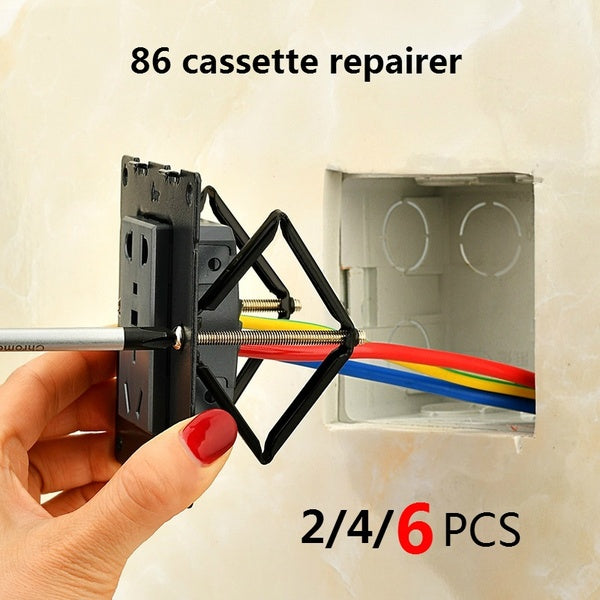 2-4-6 Pcs Quick Installation Bottom Box Cassette Repairs Wire Box Fixing Artifact Universal 86 Universal Cassette Electrician Accessories Tools