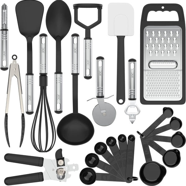 Kitchen Utensils Set, 22-23-24-25-37-42 Pieces Kitchen Utensils, Non-Stick and Heat Resistant Cooking Utensils Set, Useful Kitchen Tools and Gadgets