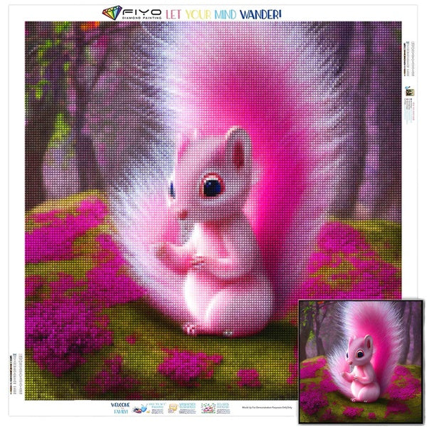 FIYO Squirrel DIY 5D Diamond Painting Full Drill with Number Kits Home and Kitchen Fashion Cross Stitch Embroidery Paintings Canvas Pictures Wall Dec
