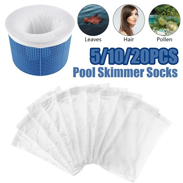 Eco-Friendly Pool Skimmer Socks - Perfect Savers for Filters, Baskets and Skimmers - The Ideal Cleanser-Sock-Net-Saver To Protect Your In ground or A