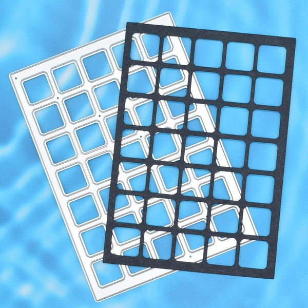 New Grid Rectangle Frame Cutting Dies Words Metal Die Cuts for DIY Scrapbooking Album Card Making Paper Crafts