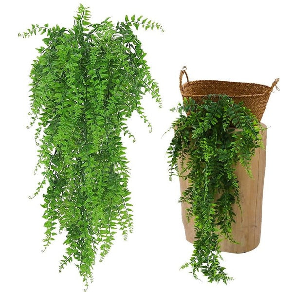 1-2-3-4 PCS Artificial Hanging Plants,Realistic Artificial Greenery Vine Fake Ivy,Indoor Outdoor Decoration Garland Decoration 35.43 "Persian Grass