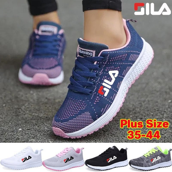 New Women's Ultra Light Weight Walking Shoes Gradient Colors Casual Sneakers Mesh Breathable Sports Shoes Lace Up Anti-Slip Jogging Shoes Knitting Te