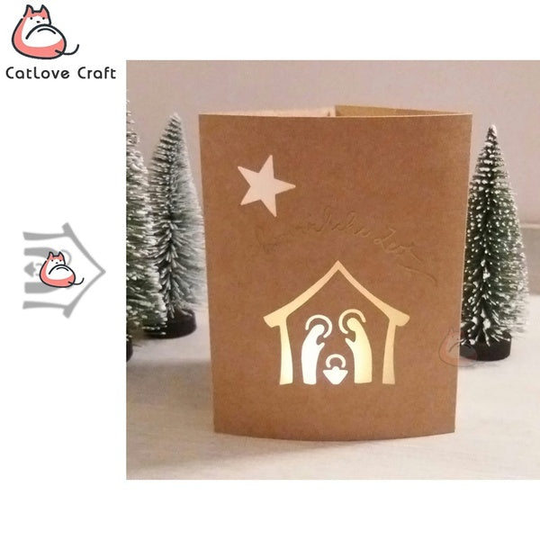 Catlove Christian noël métal matrices de découpe Scrapbooking pochoir découpes carte faisant bricolage artisanat gaufrage nouveaux matrices pour 2020