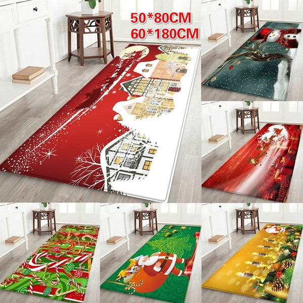 50*80-60*180CM Christmas Design Area Rug Floor Mat Bath Rugs Anti-slip Kitchen Mats Livingroom Carpet