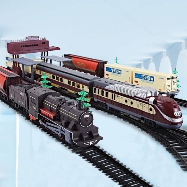 Model Electric Simulation Train Model Toy Universal Power Train Head Sound and Light Model Toy for Kid Gift Decoration Toy